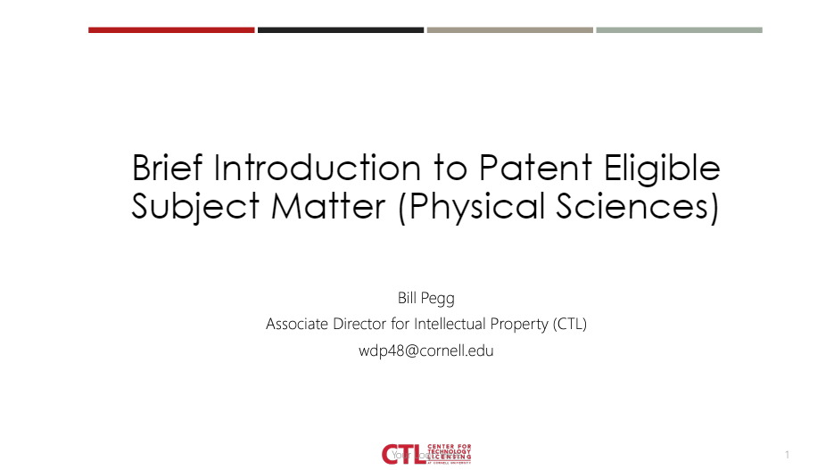 CTL IP Series Patent Eligible