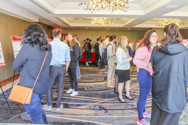 Attendees during poster exhibit and networking