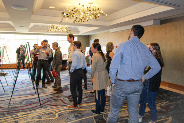 Attendees during poster exhibit and networking