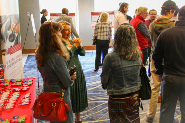 Attendees during poster exhibit and networking