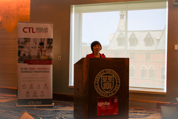 Alice Li, CTL's Executive Director, welcoming the audience