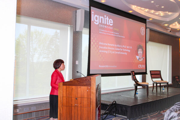 Alice Li, CTL's Executive Director, welcoming the audience