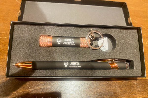 Bearers of Innovation Event - pen and lightbulb for inventors recognized