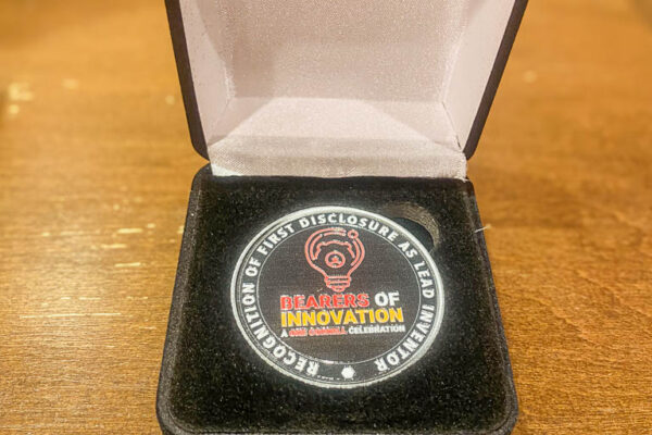 Bearers of Innovation Event - coin for inventors recognized